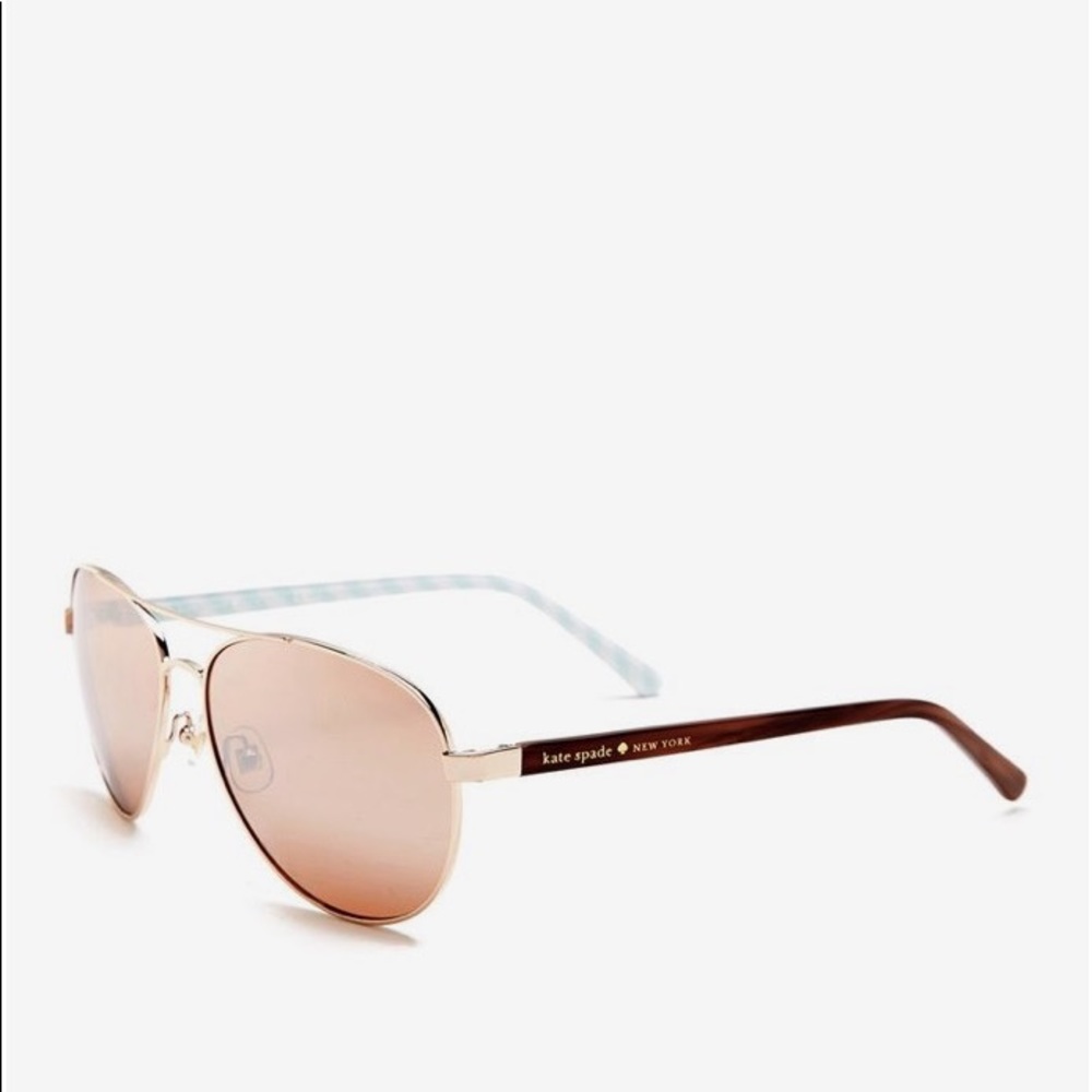 Kate Spade aviator blossom rose gold sunglasses